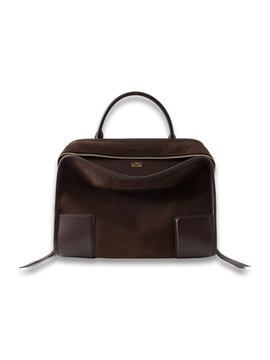 Amazona Leather-trimmed Suede Tote