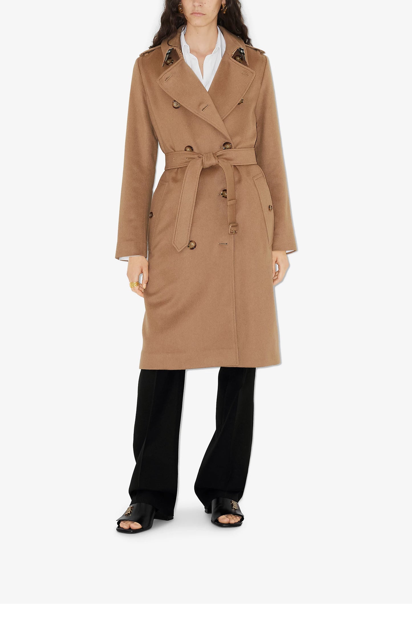 Long Cashmere Blend Kensington Trench Coat