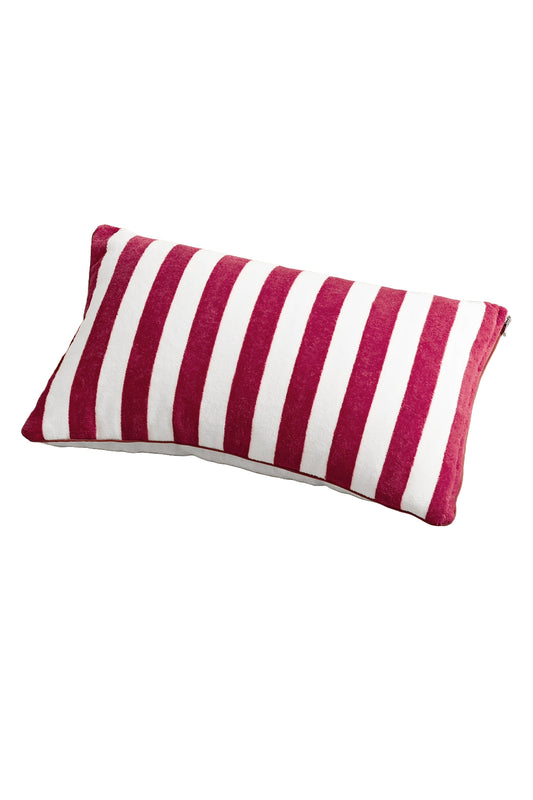 Striped Cotton-Terry and Linen Beach Pillow
