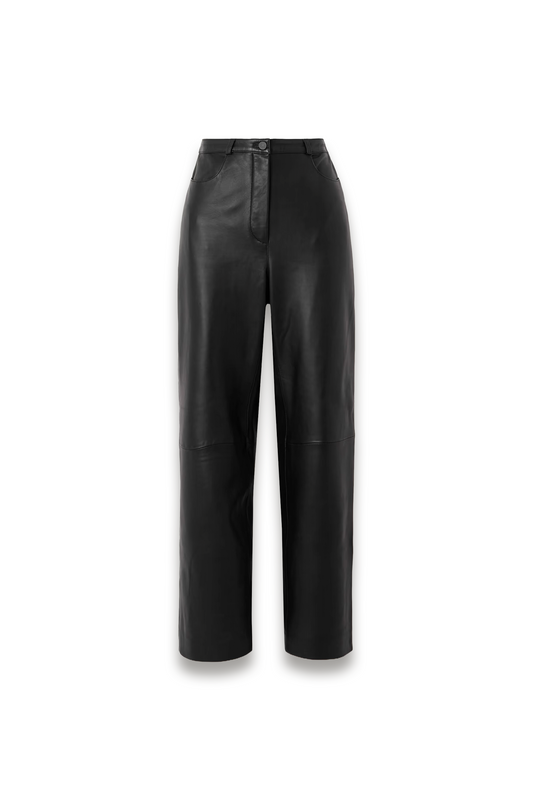 Cobe Paneled Leather Straight-leg Pants