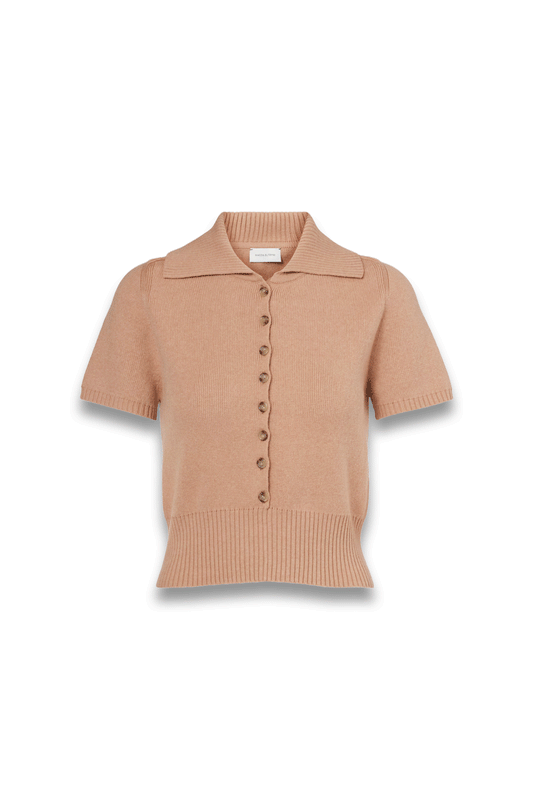 Knitted Cotton-Blend Top