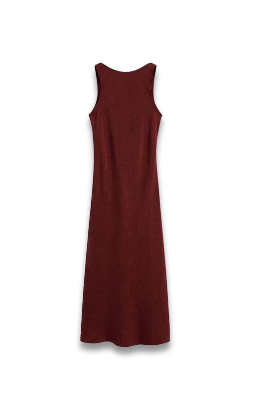 Satin Halterneck Midi Dress