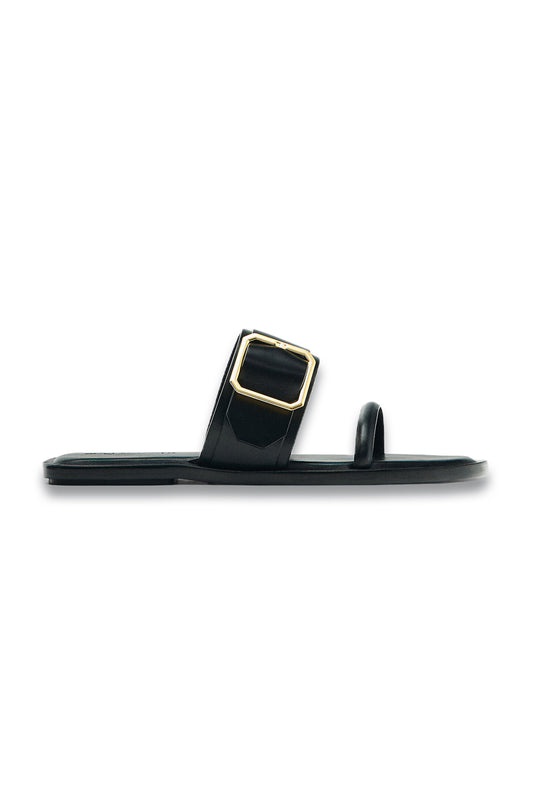 Wide Strap Sandals With Buckle
