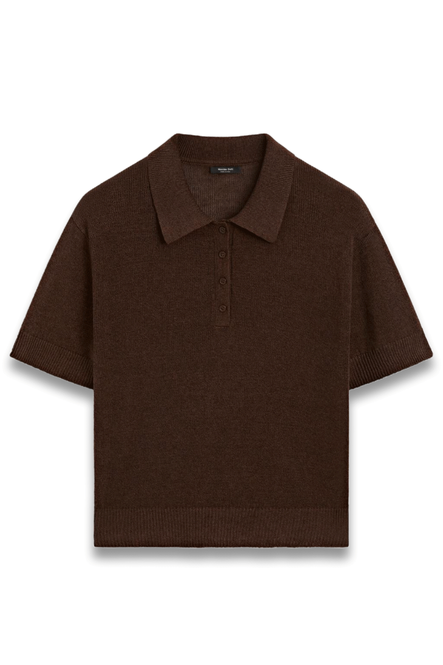 Openwork Polo Knit Linen-Blend Jumper