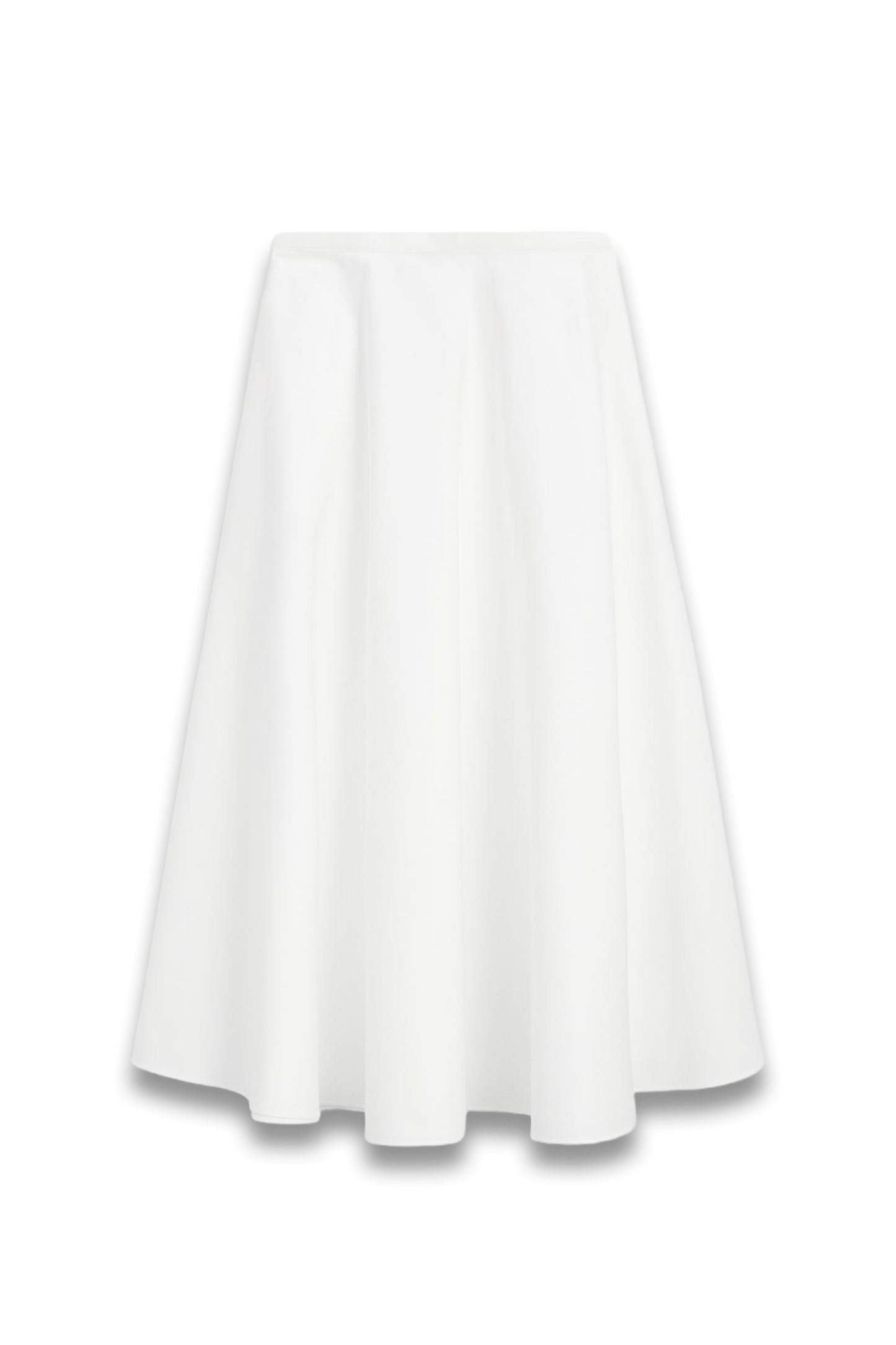 Poplin Midi Skirt with Cotton