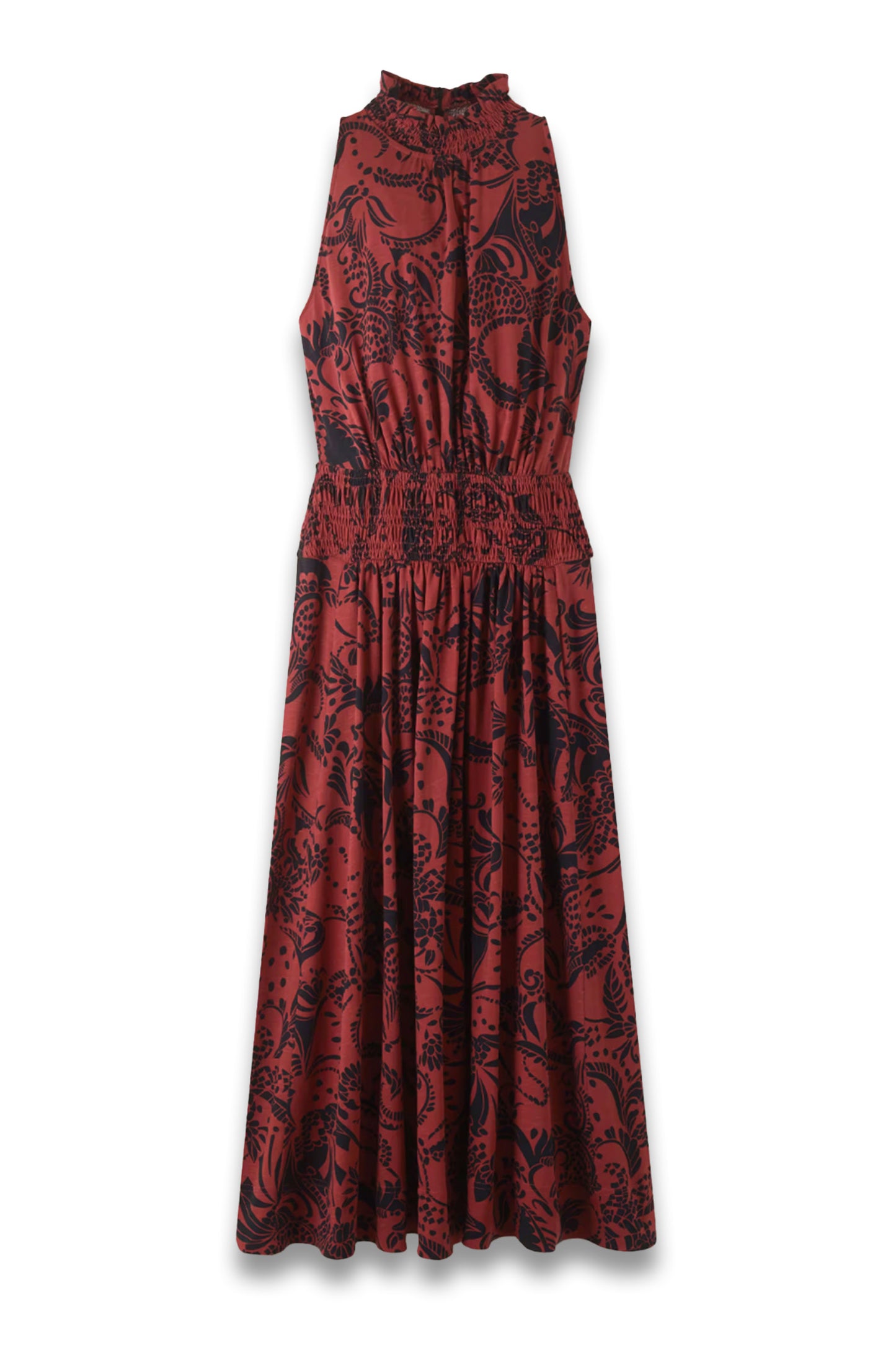 Silhouette Print Maxi Dress