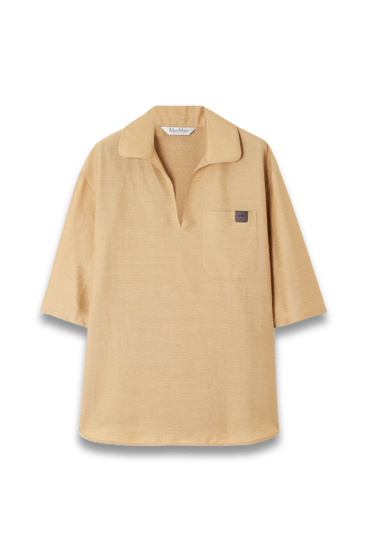 Osiride Oversized Appliquéd Woven Shirt