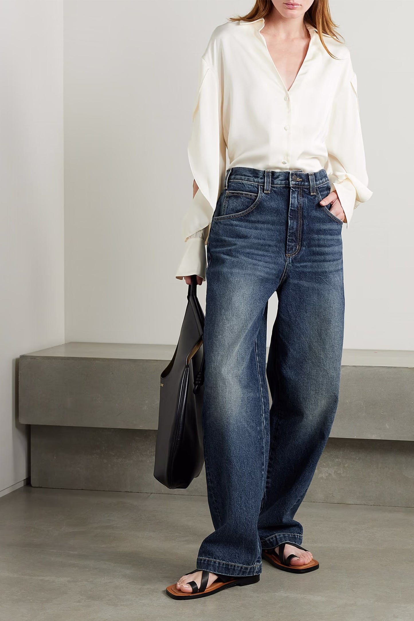 Aaron high-rise straight-leg jeans