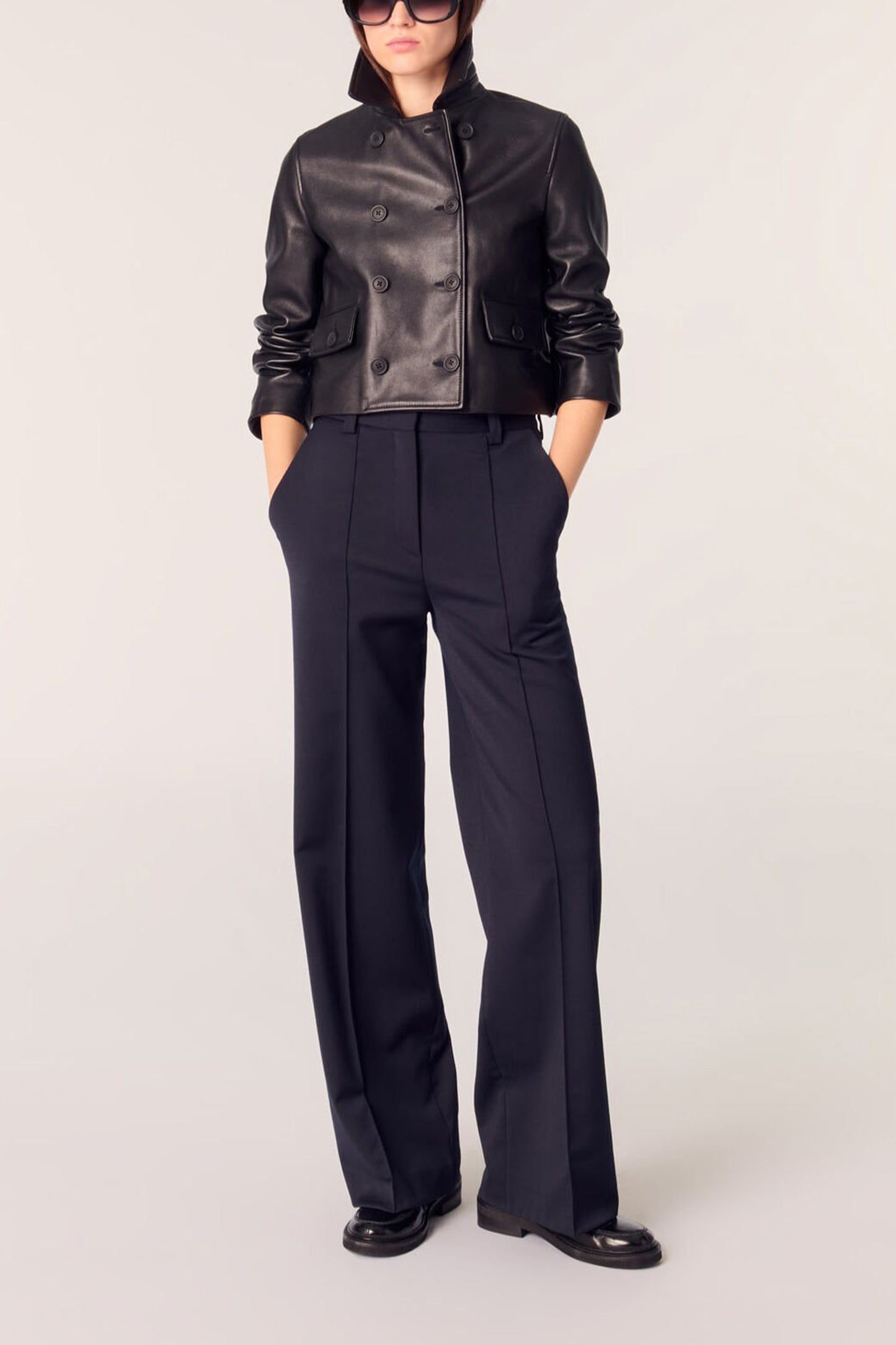 Suit Trousers with Pintucks