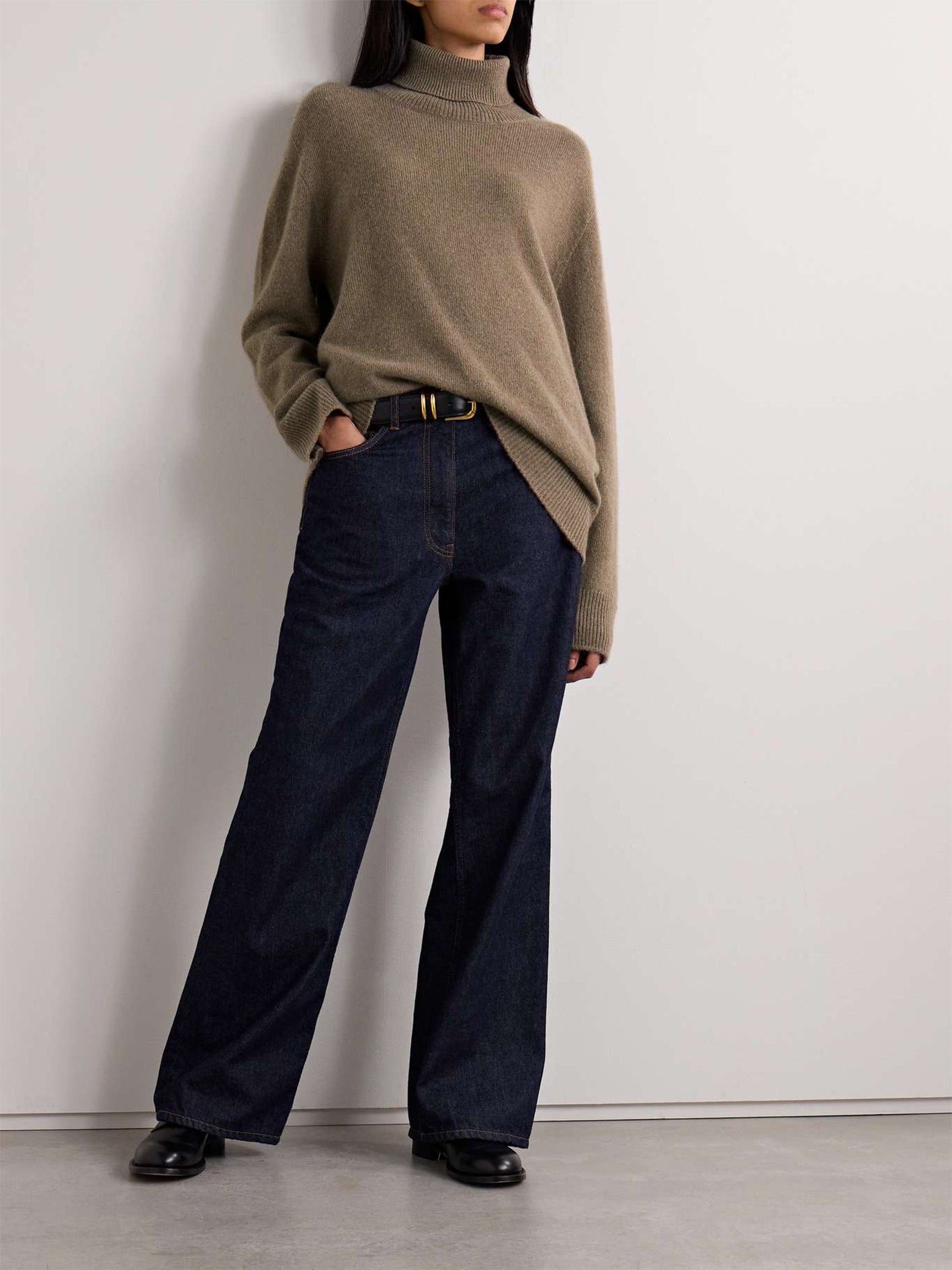 Hepny Mélange Cashmere Turtleneck Sweater
