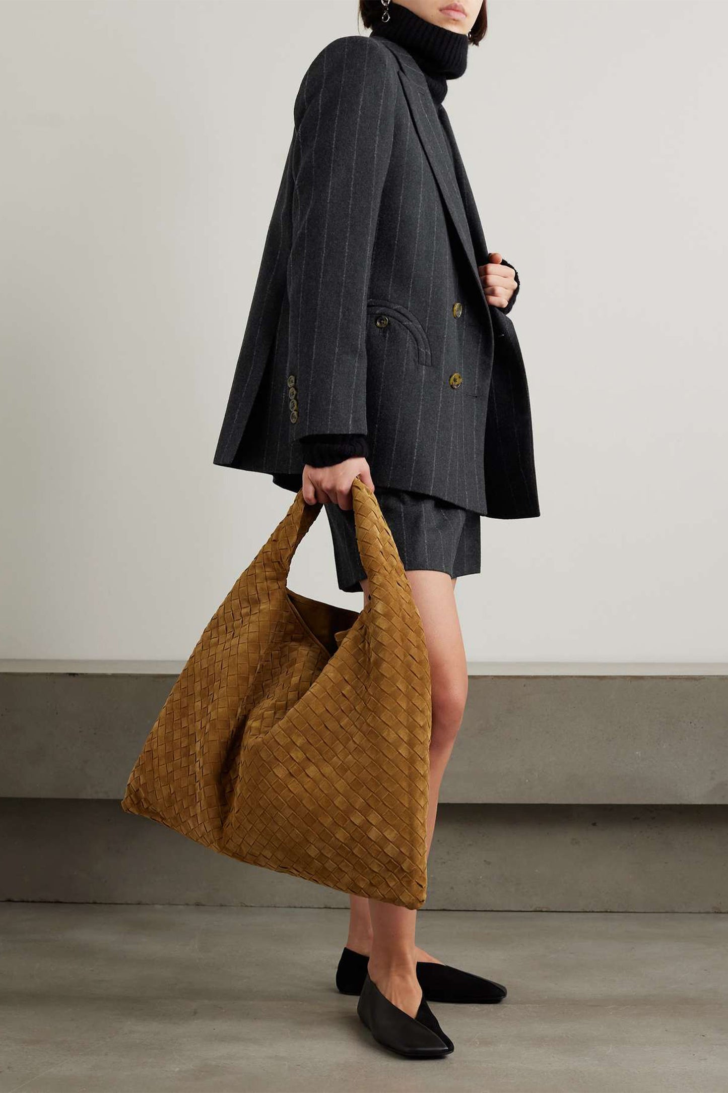 Everynight Double-Breasted Pinstriped Wool and Cashmere-Blend Blazer