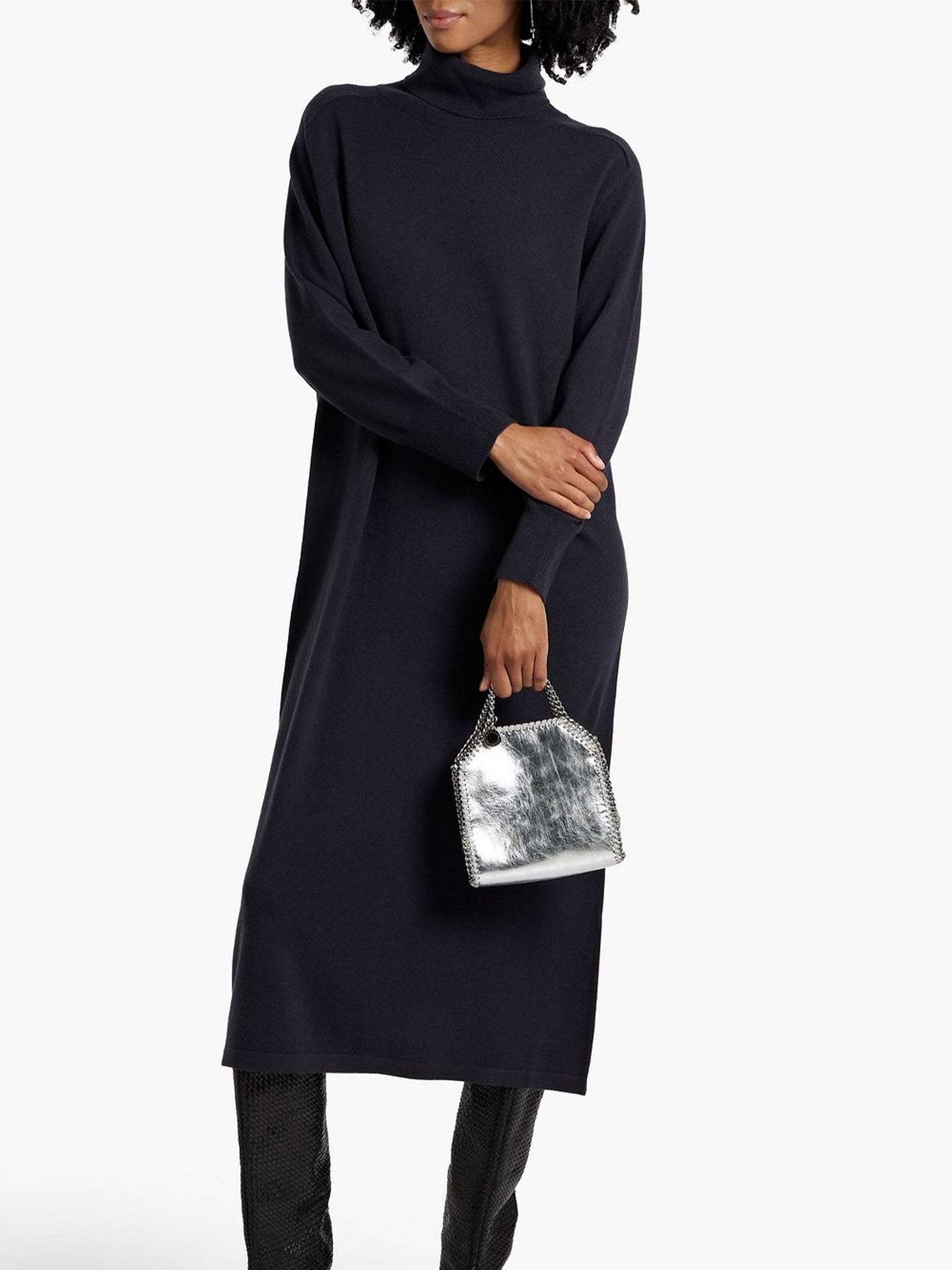 Lily Cashmere Turtleneck Midi Dress