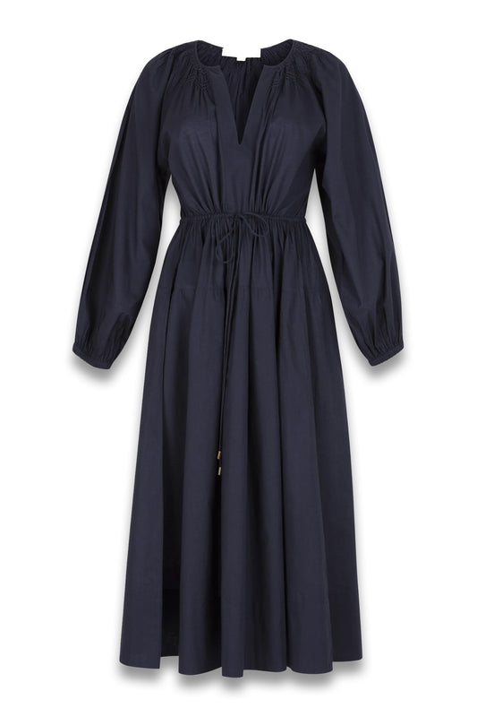 VICTORINE - Midnight Cotton Dress
