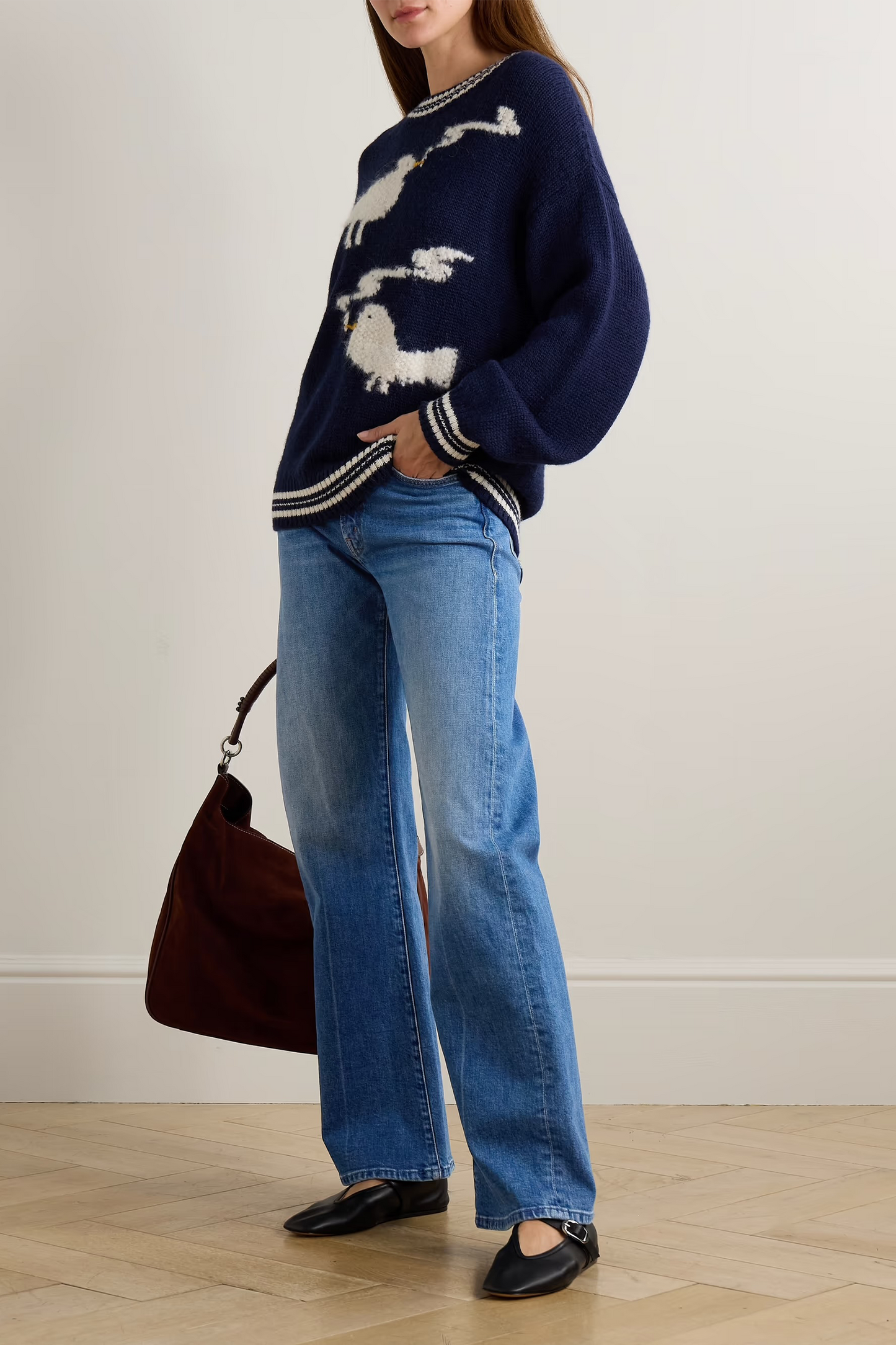 Lasso Sneak Mid-rise Straight-leg Jeans