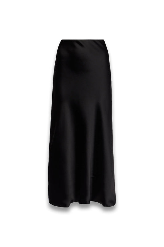 High-rise Satin Maxi Skirt