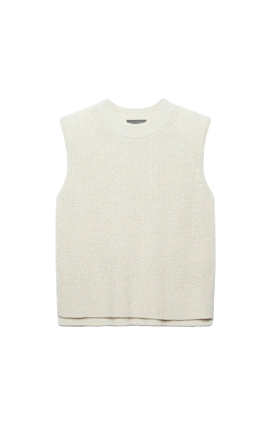 Cream Sleeveless Vest Top