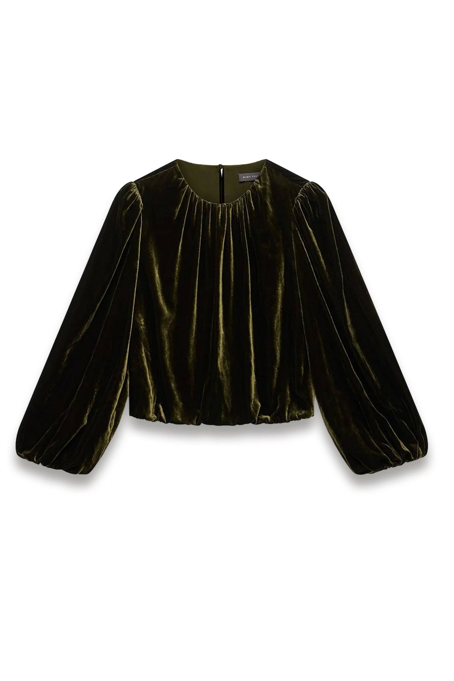 Khaki Velvet Long Sleeve Top