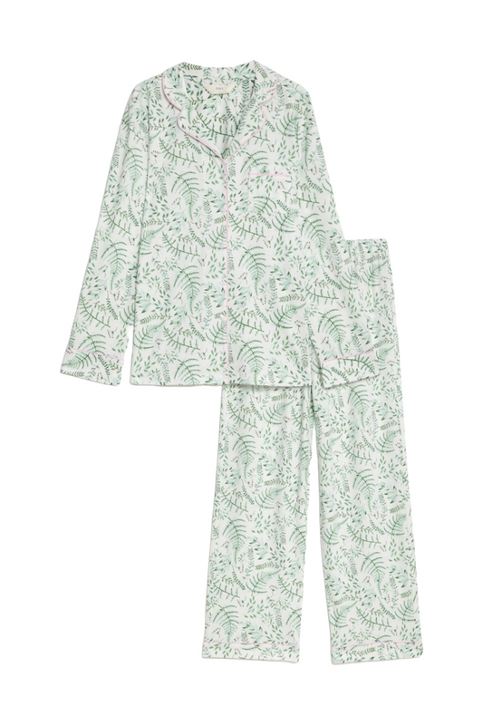Cool Comfort™ Green Cotton Modal Printed Pyjama Set