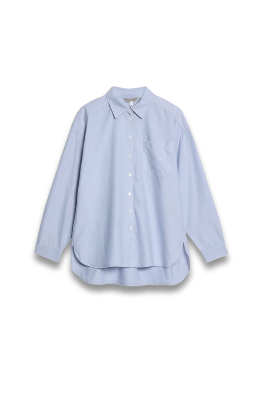 Pure Cotton Collared Oversized Shirt