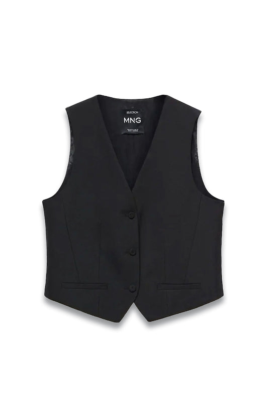 Check Wool-blend Suit Waistcoat