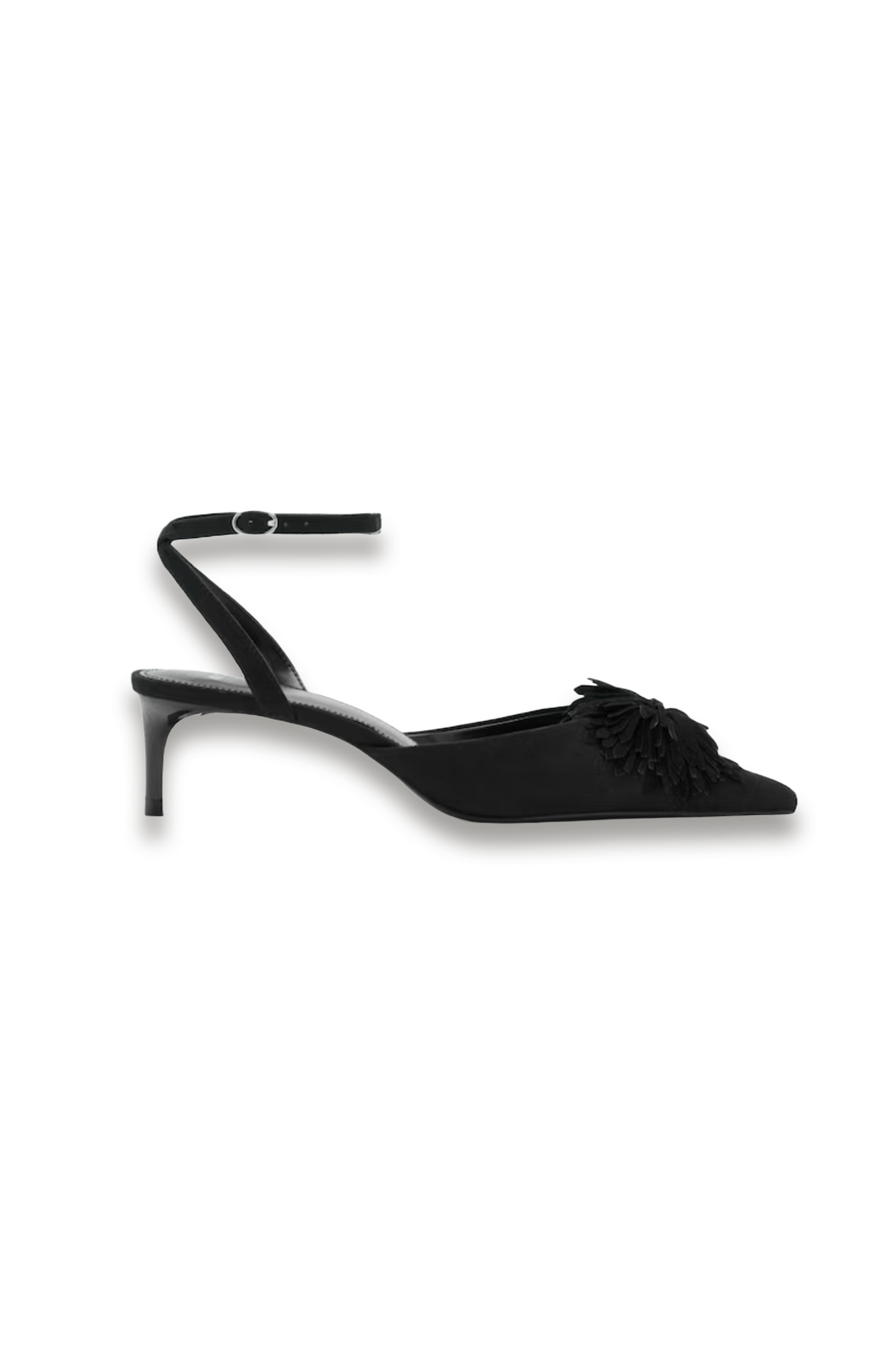 Kitten-Heel Pom-Pom Shoes