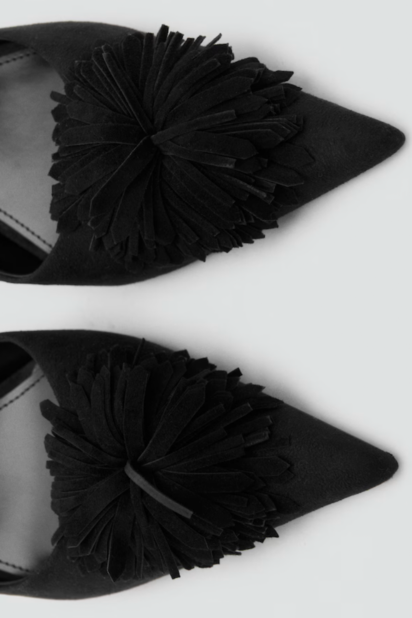 Kitten-Heel Pom-Pom Shoes