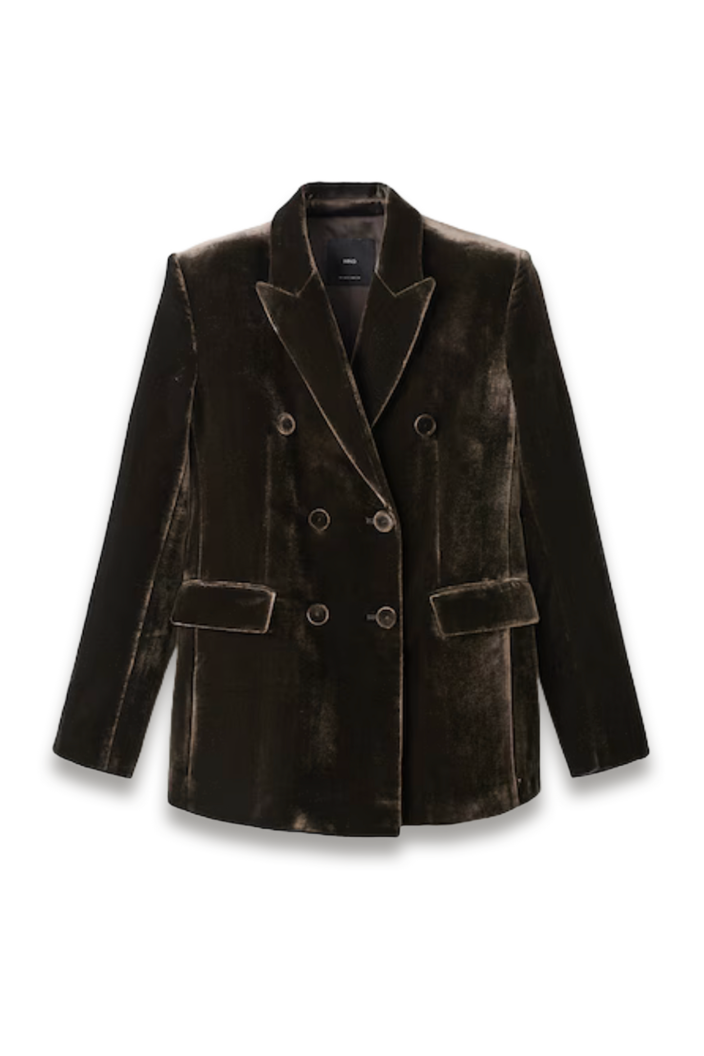 Double-Breasted Velvet Suit Jacket