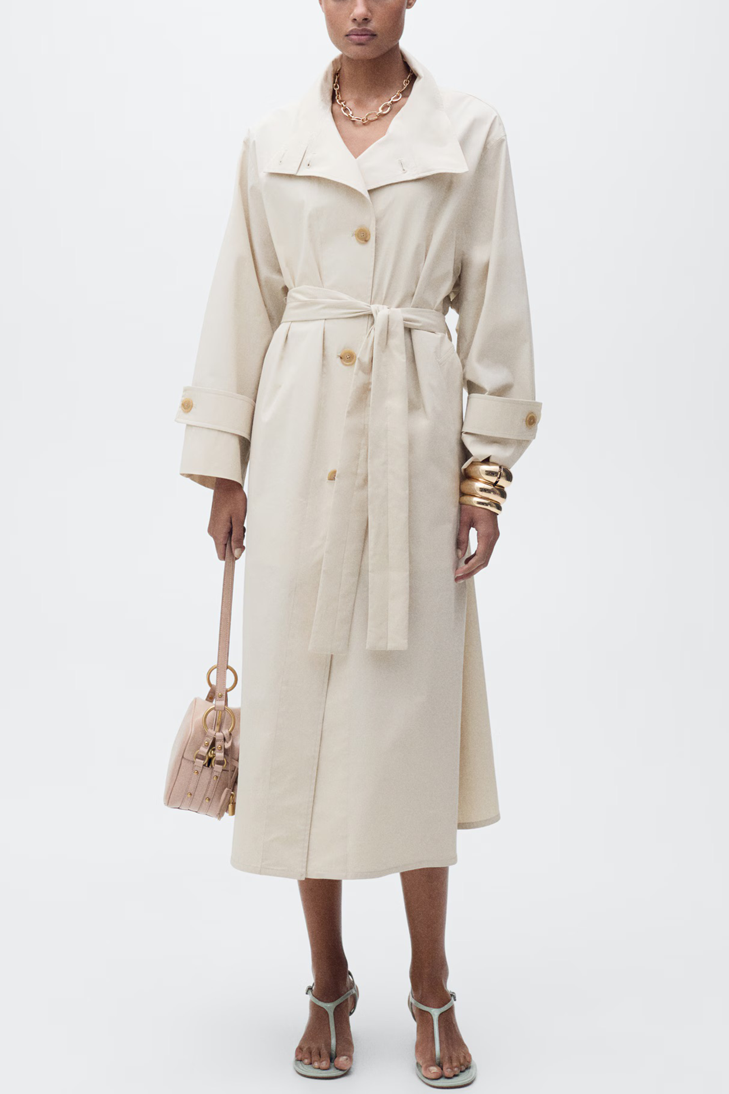 Oversized Cotton Trench Coat