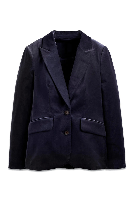 Marylebone Velvet Blazer Navy