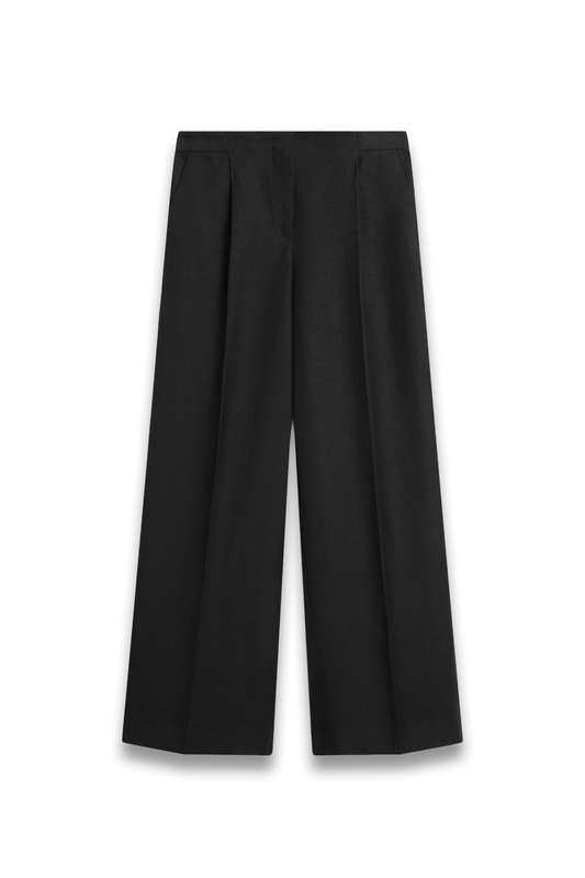Flowing Linen Suit Trousers