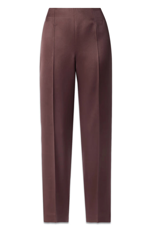 Masto Organic Wool and Silk-blend Satin Tapered Pants