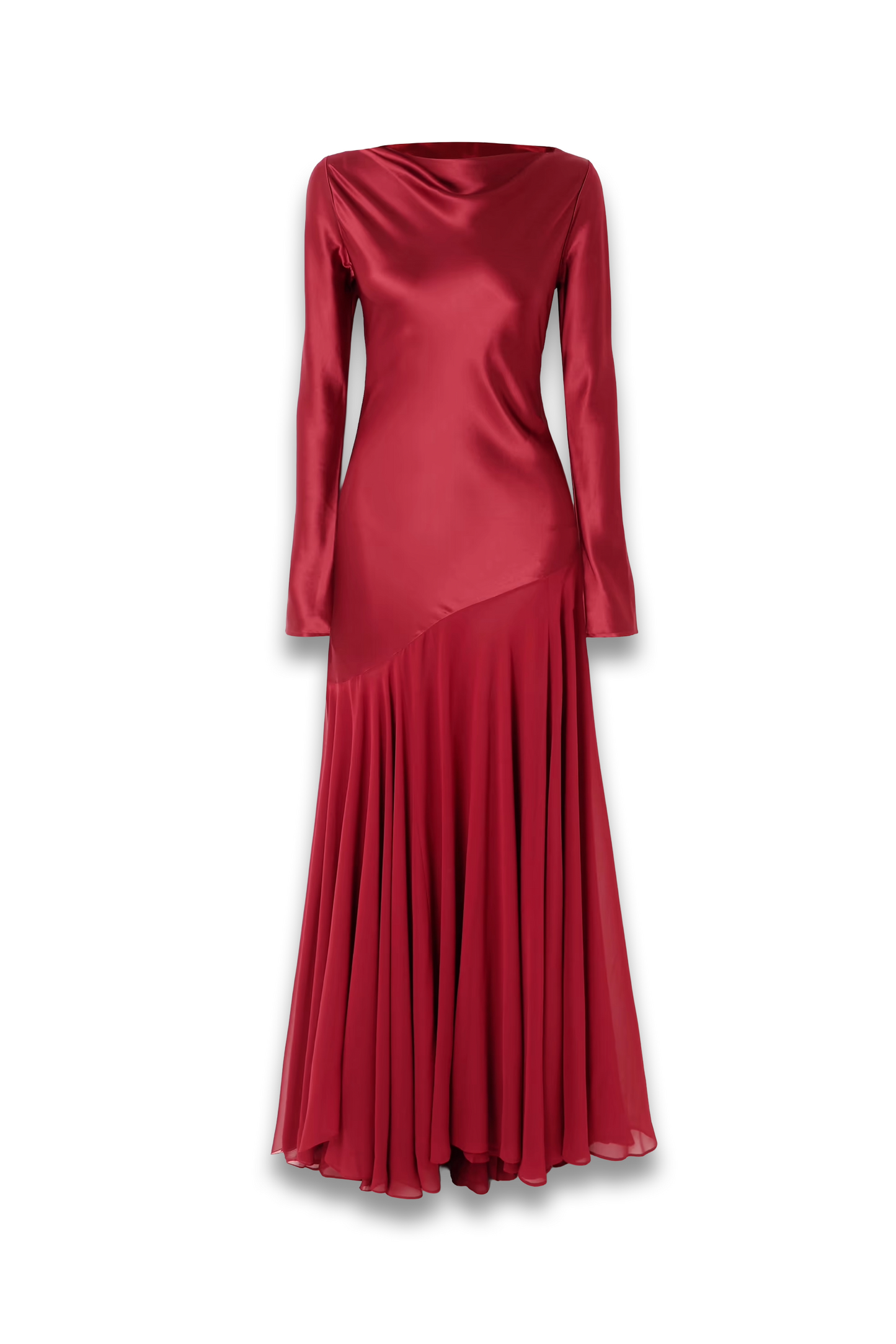 Cordelia Silk-satin And Chiffon Gown