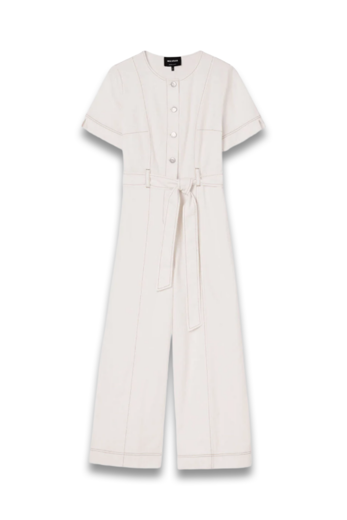 Ivory Button Down Jumpsuit