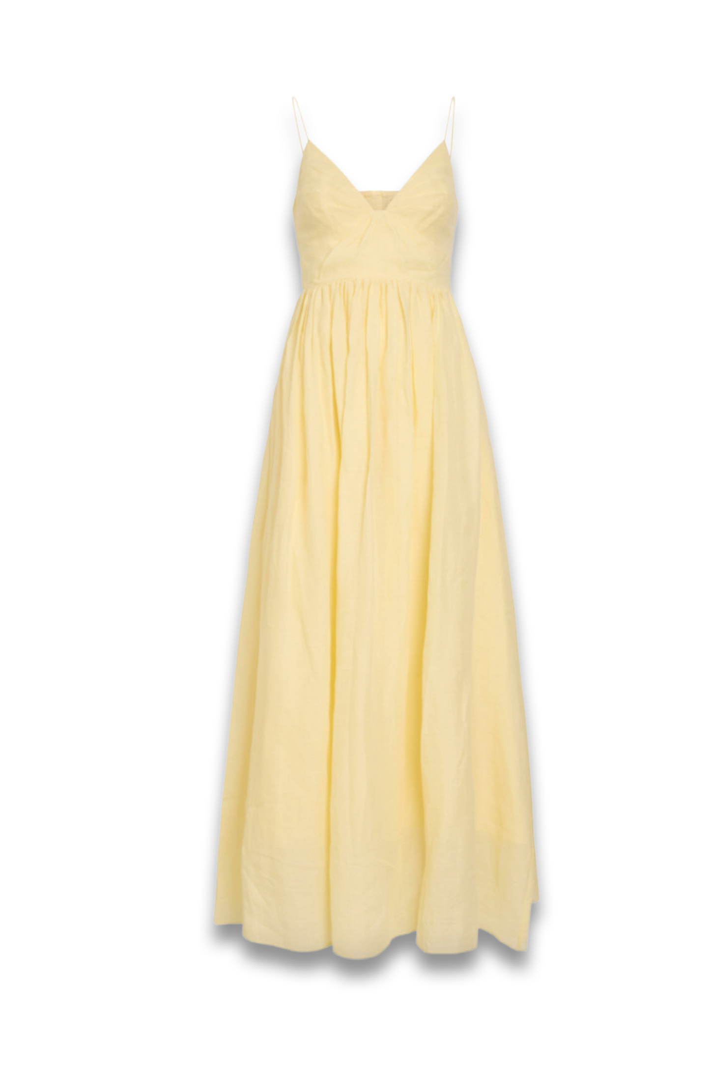 Vacation Pleated Ramie Maxi Dress