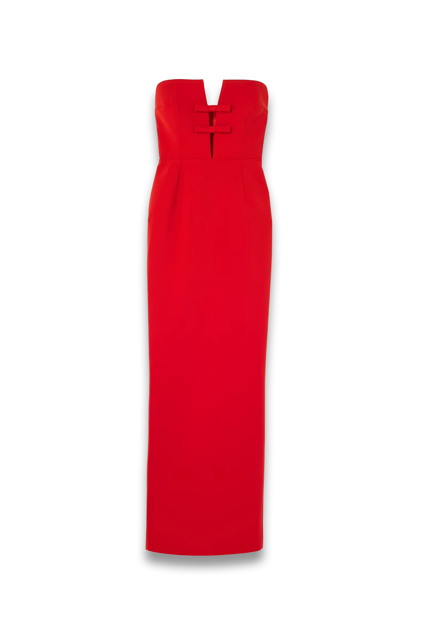 Noa Strapless Bow-embellished Crepe Gown