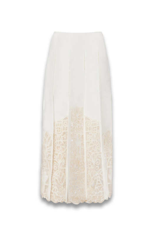 Rosemary Linen-blend Midi Skirt
