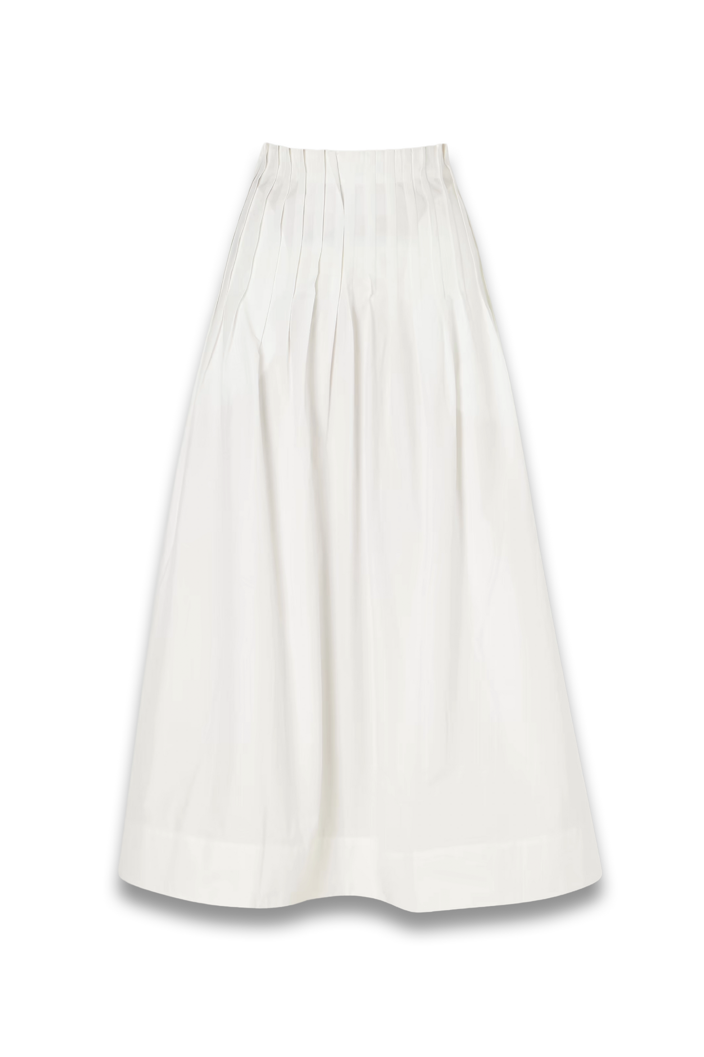 Pleated Cotton-Poplin Maxi Skirt