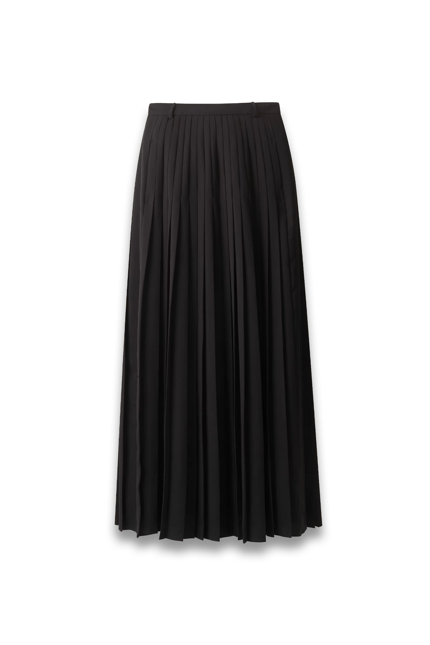 Slit Pleated Maxi Skirt