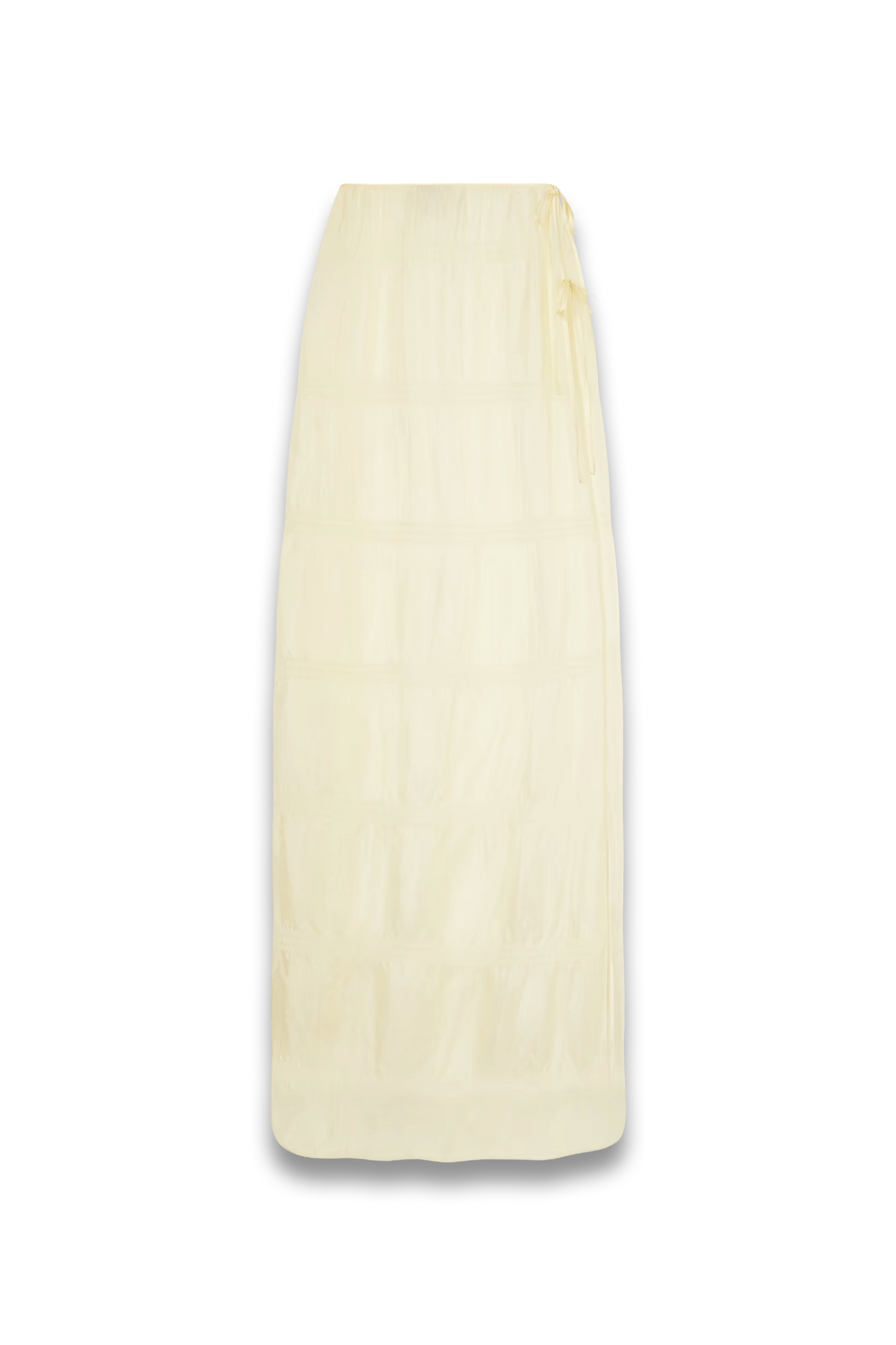 Smocked Silk-Blend Maxi Skirt