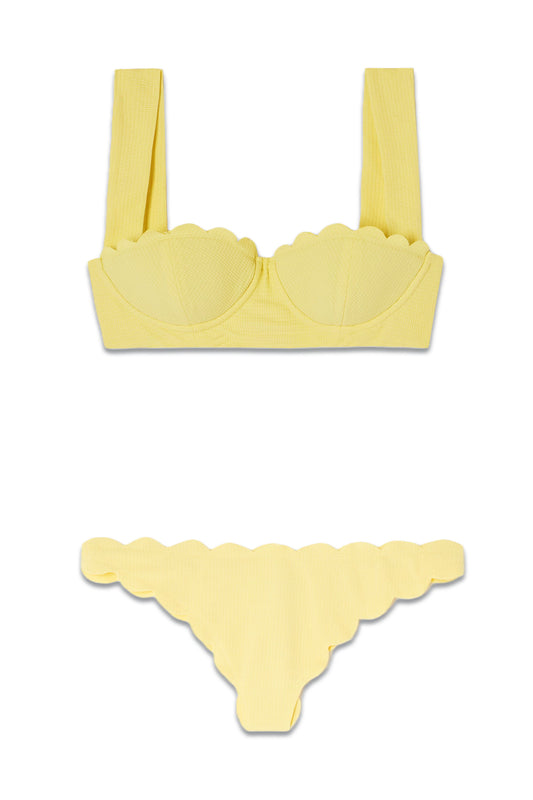 North Scalloped Seersucker Bikini