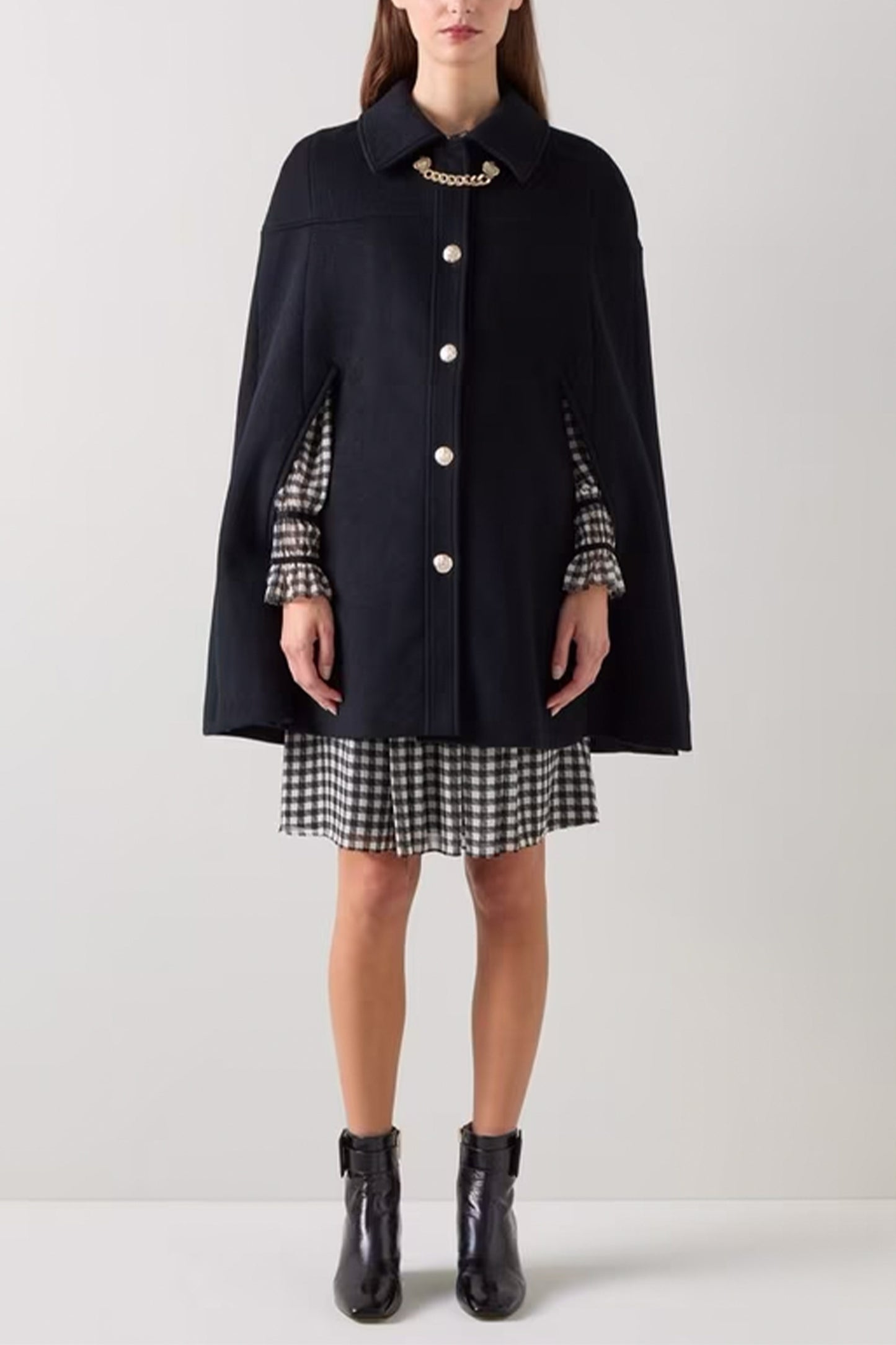 Mia Wool Blend Coat, Black