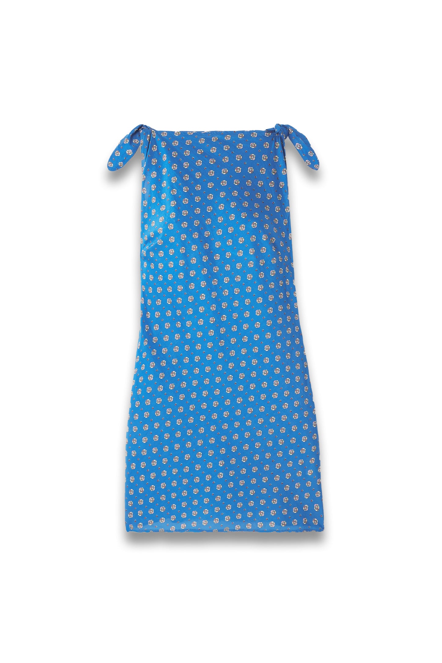 Maltina tie-detailed printed cotton and silk-blend mini dress