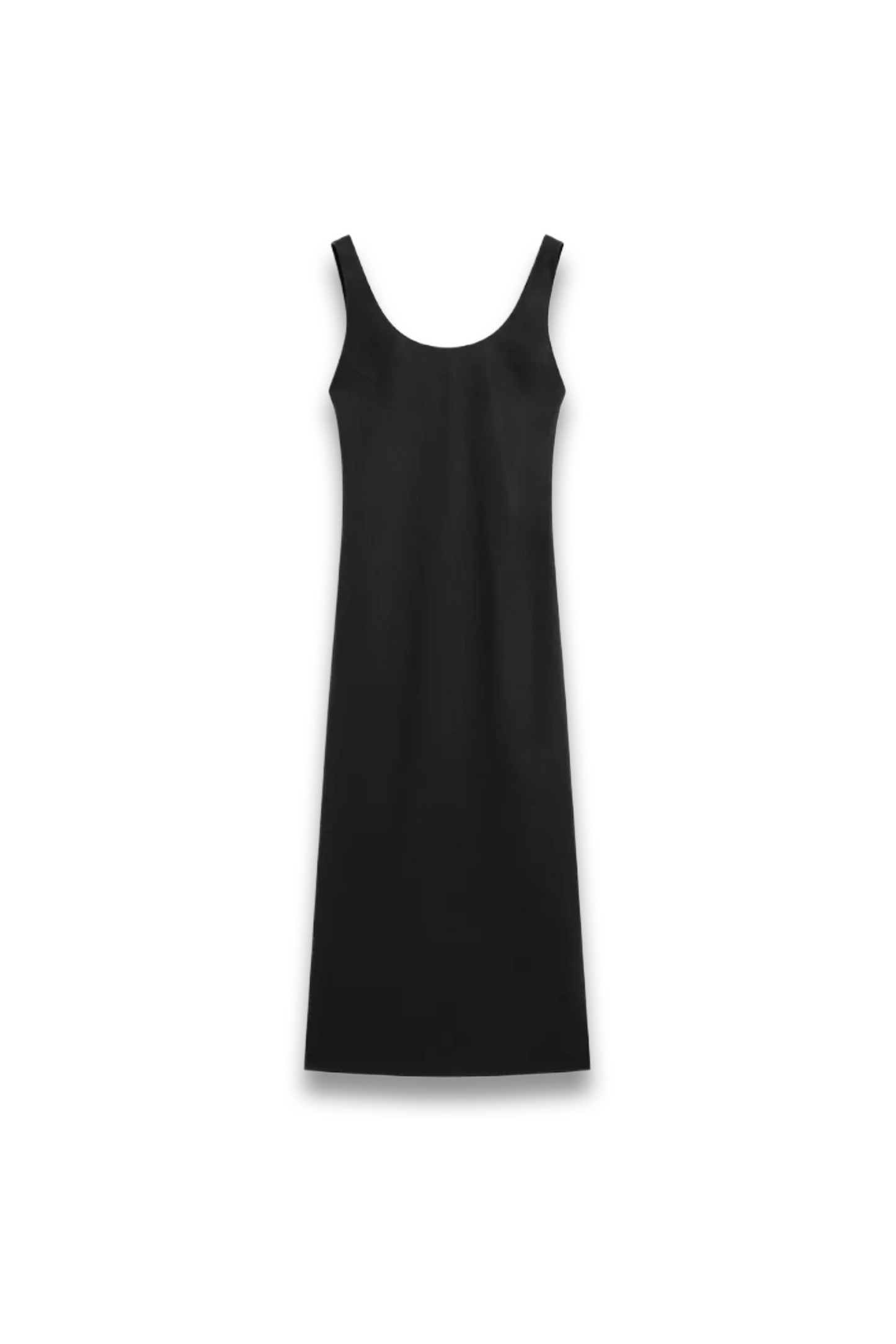 Flowing Round Neck Midi Dress