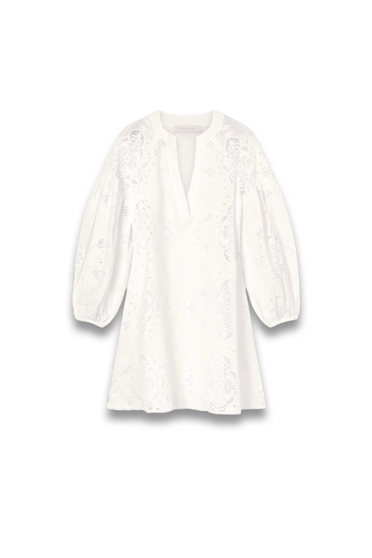 Harlow Cotton-Blend Lace Mini Dress