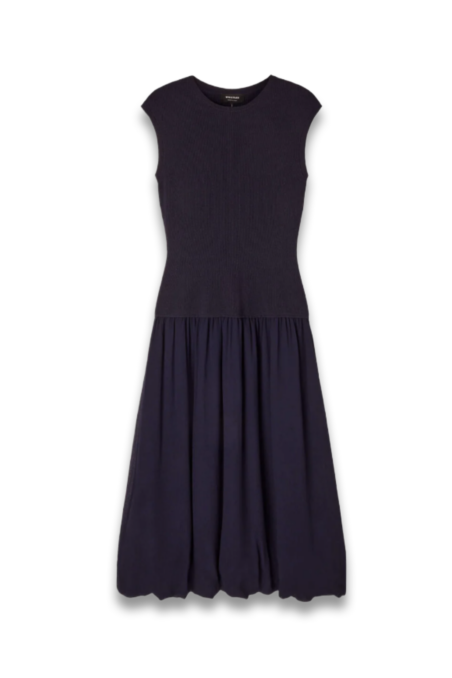 Knitted 2-in-1 Bubble-hem Dress