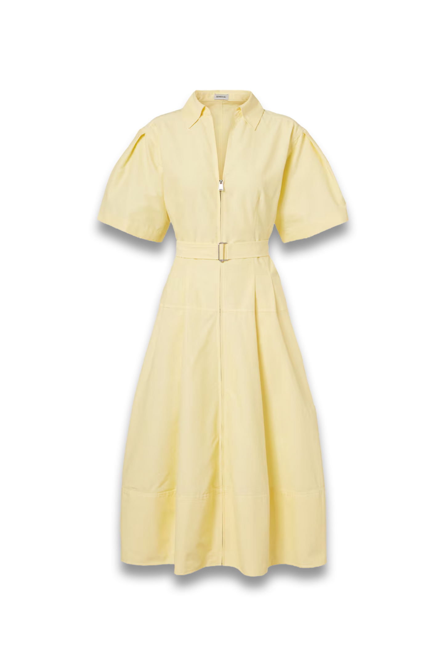 Belted Cotton-blend Shirt Dress