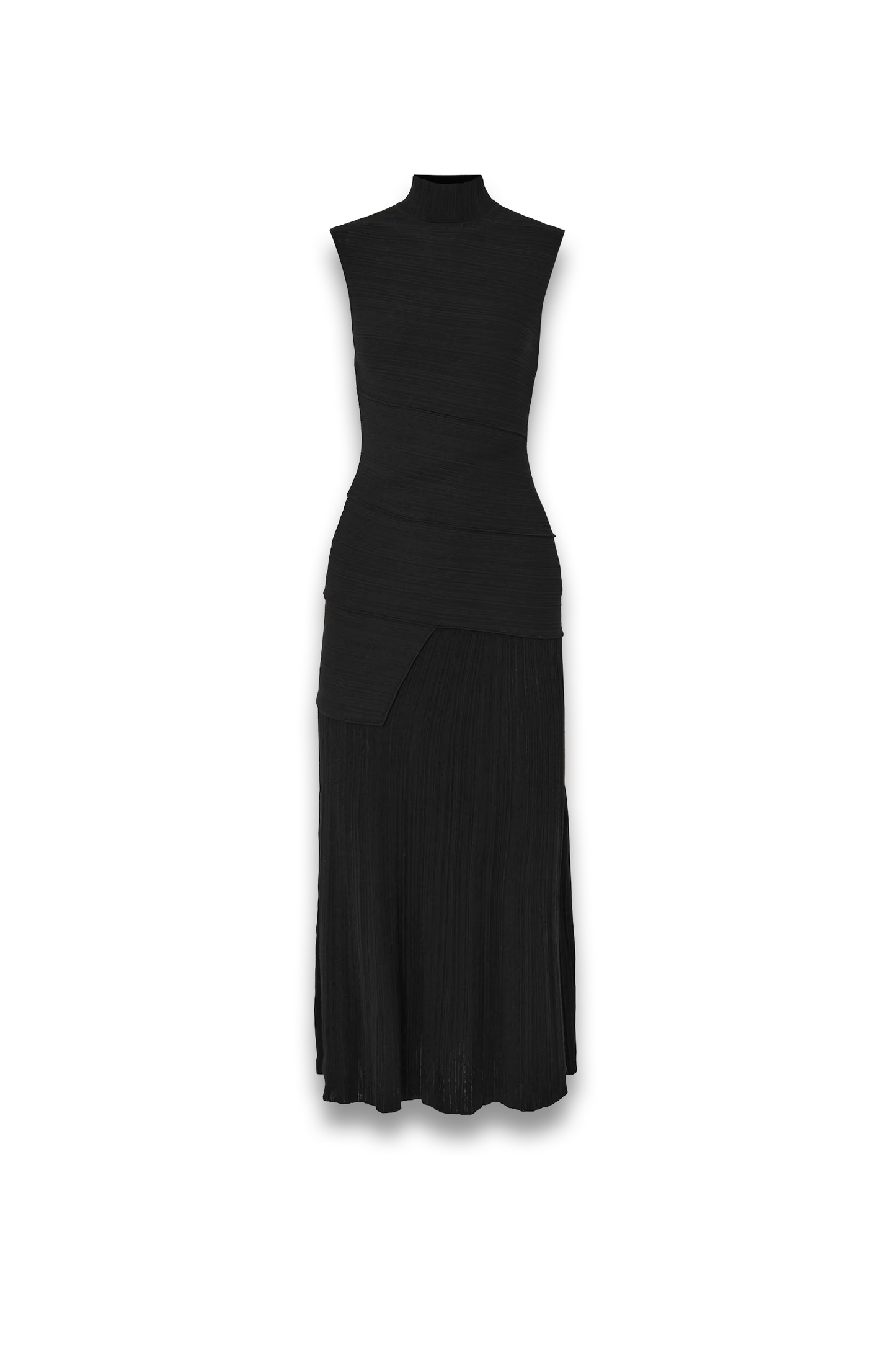 Federica Layered Ribbed-Knit Miidi Dress