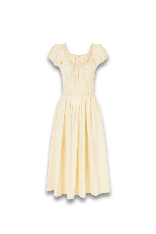 Quinn Smocked Cotton-poplin Midi Dress