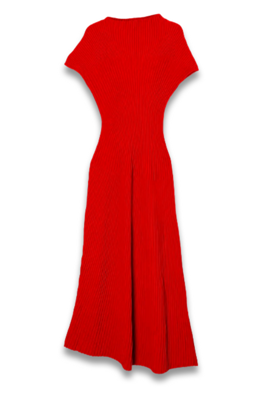 Stitch Detail Knit Midi Dress
