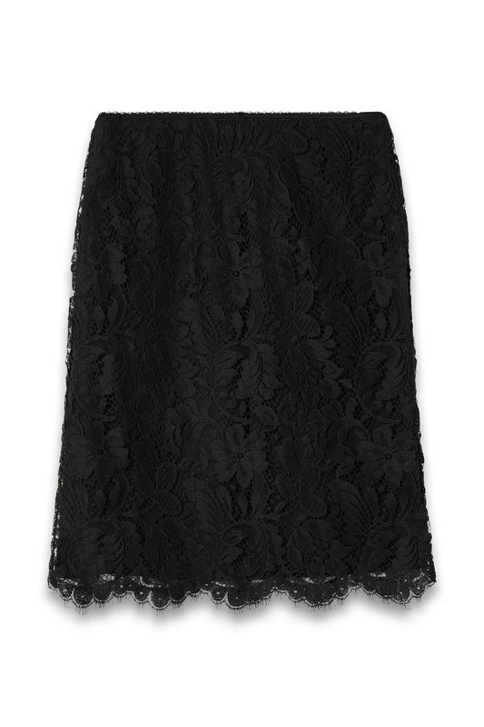 Cotton-blend Lace Midi Skirt